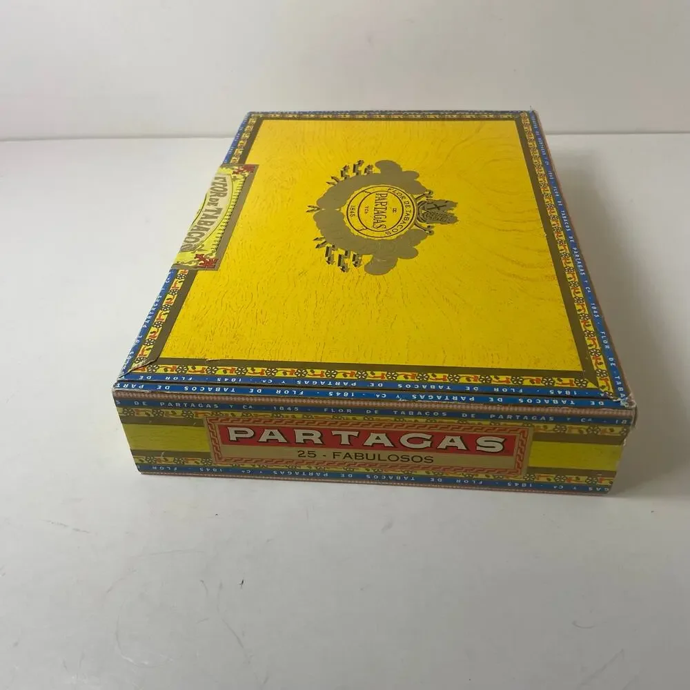 Partagas Cigar Box Only Empty Wood Collectible 10 3/4
